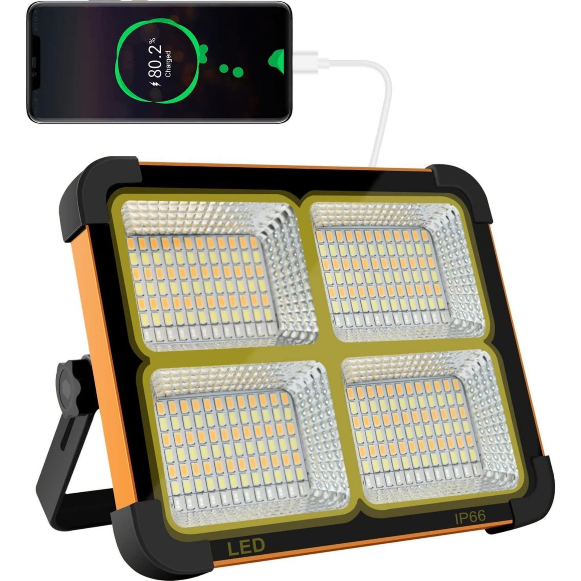 Powerdex PD-6060 LED Güneş Enerjili Şarj Edilebilir Aydılatma Lambası 100W