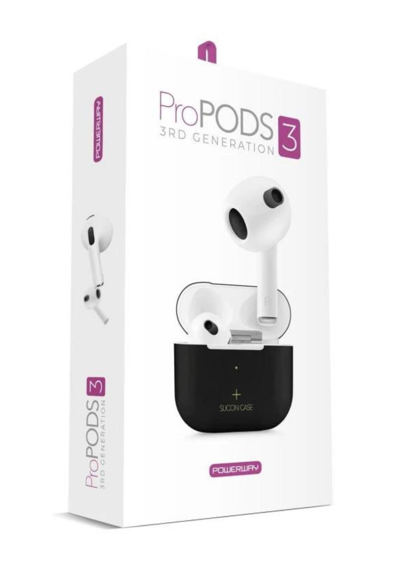 Powerway ProPods 3 3 Nesil Bluetoot Kulaklık + Silikon Kılıf Hediye Vrs. 5.0