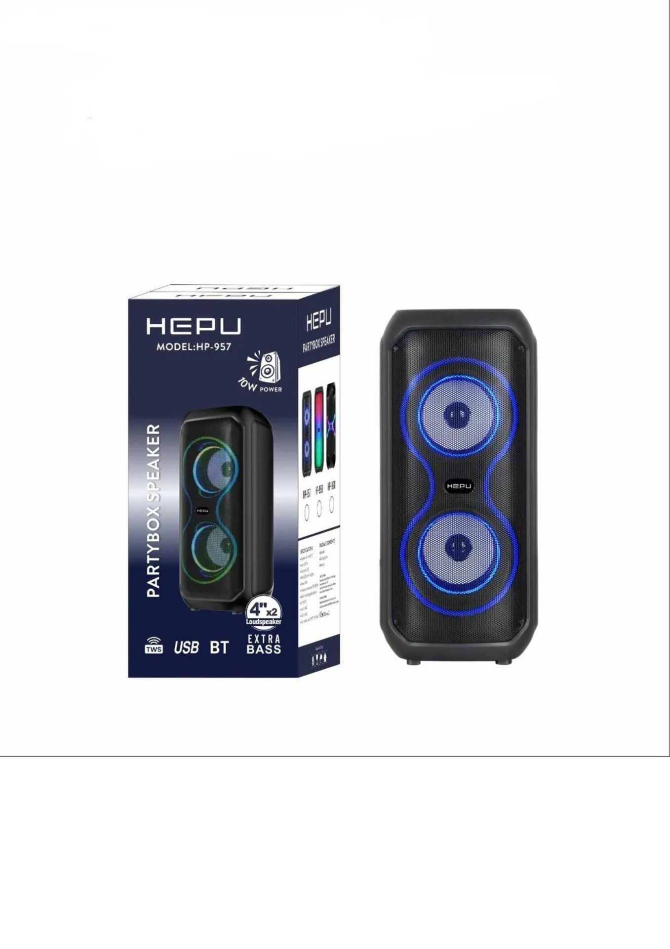 HEPU HP 957 Taşınabilir Şarjlı Bluetooth Hoparlör 24 inc