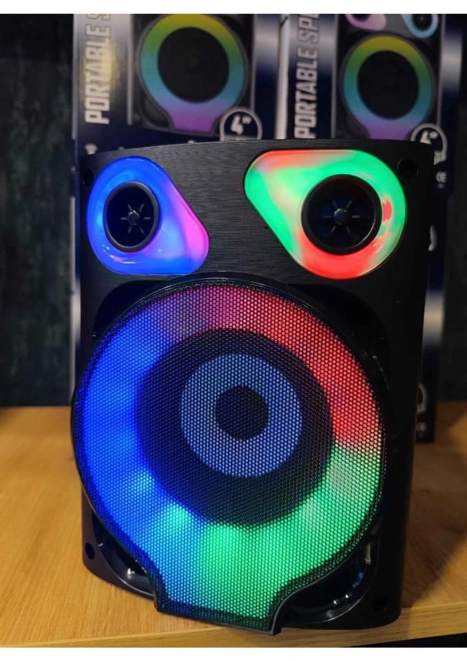 HEPU HP 950 Wood Case Taşınabilir Şarjlı Bluetooth Hoparlör 4 Inc 10W Extra Bass