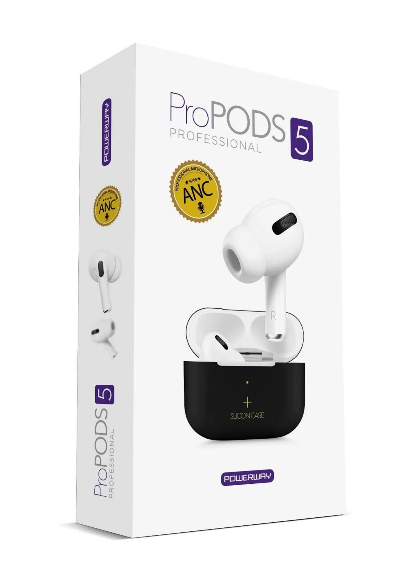 Powerway 5. Nesil ProPods5 Ios Android Uyumlu Kablosuz Bluetooth Kulıklık Sensörlü Anc+ Kılıf Hediye
