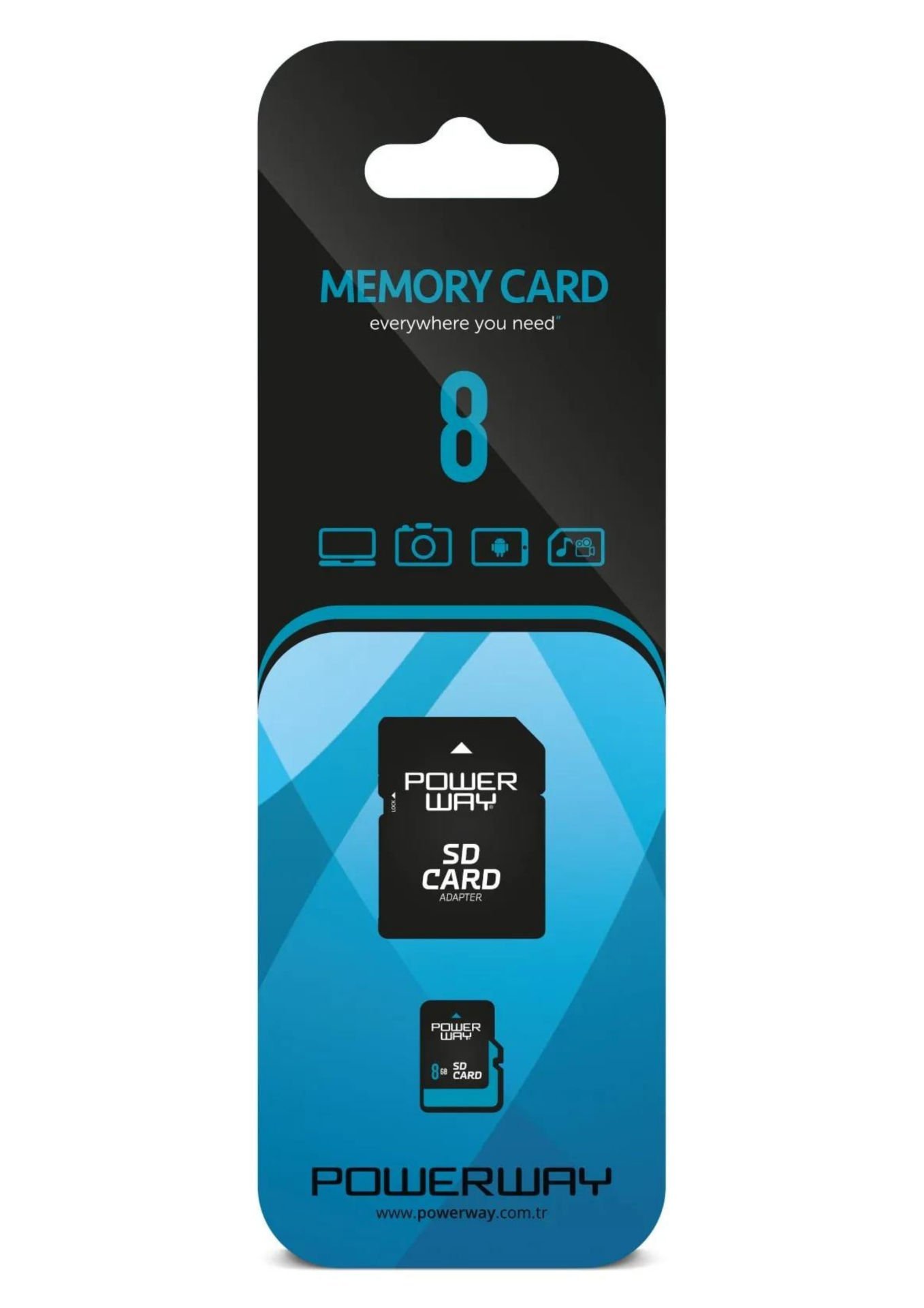 Powerway 8 GB Hafıza Kartı Adaptör Dahil