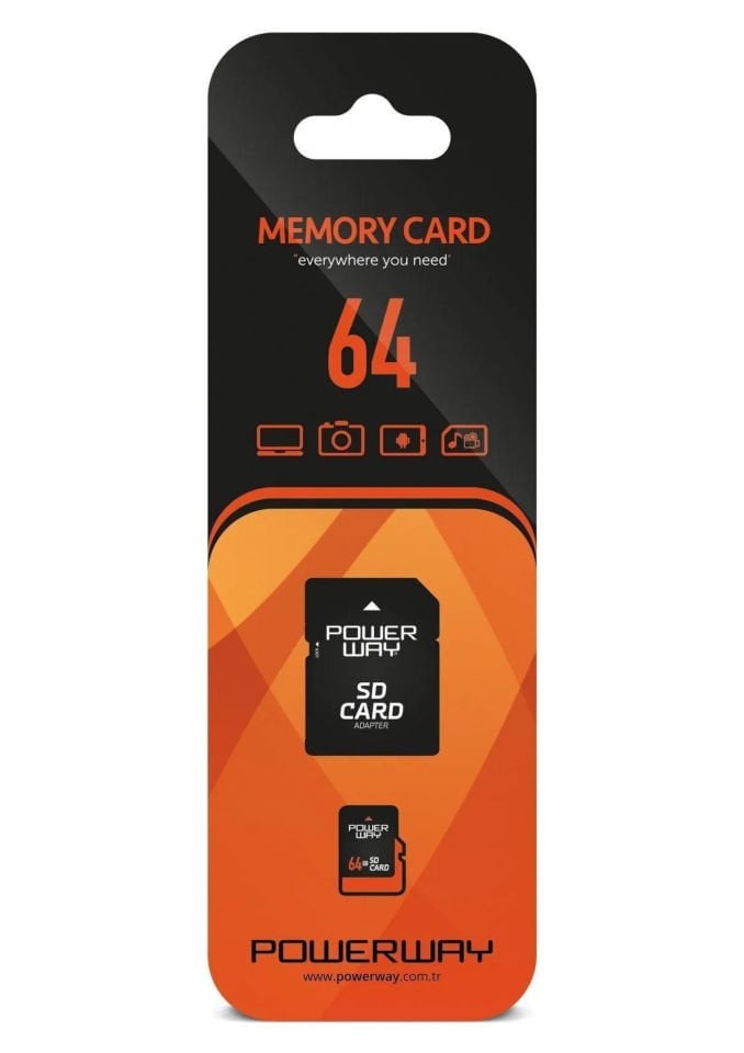 Powerway 64 Gb Hafıza Kartı Adaptör Dahil