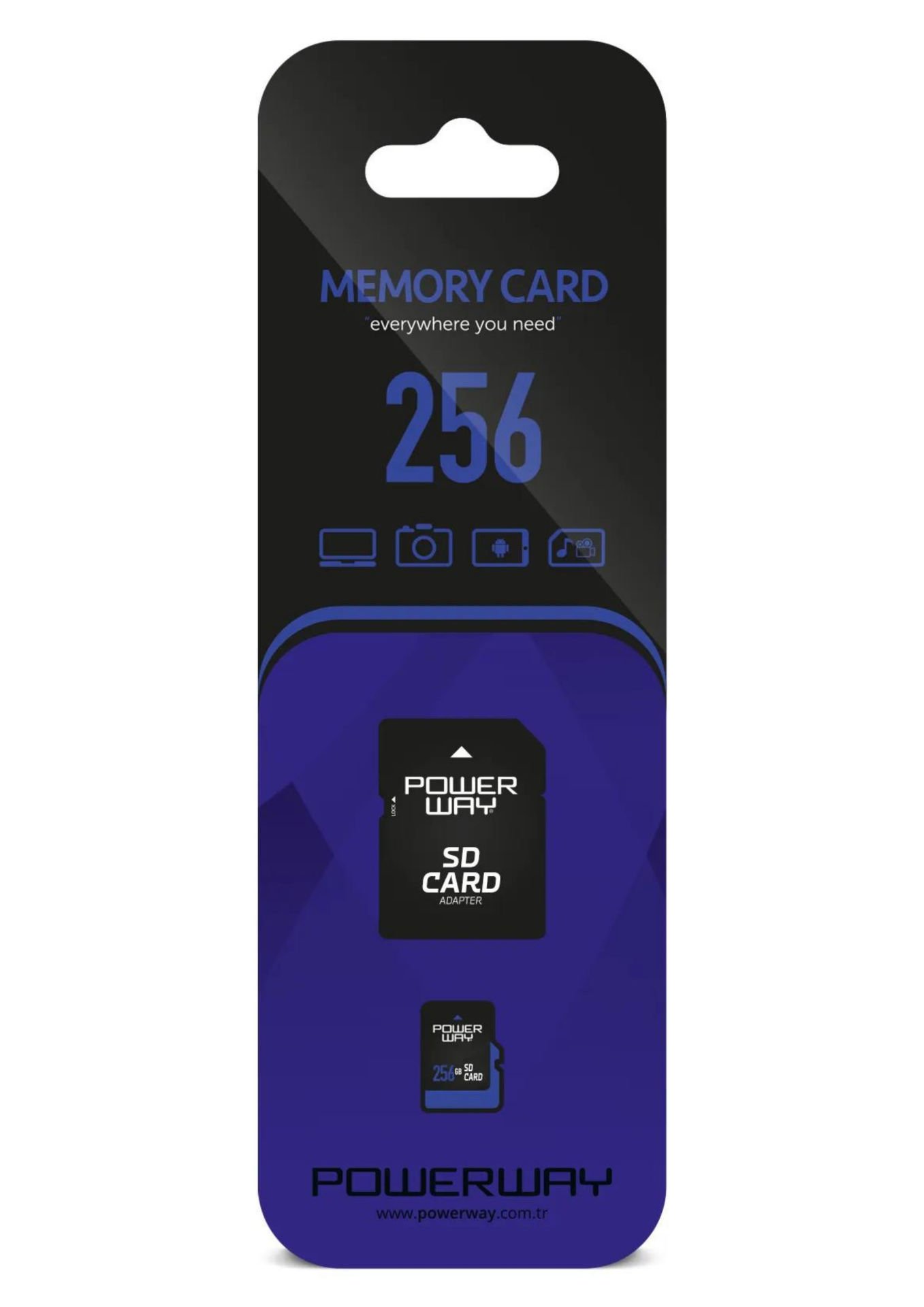 Powerway 256 GB Hafıza Kartı Adaptör Dahil