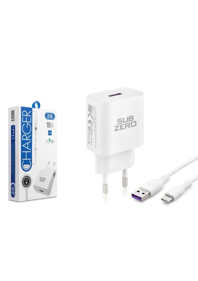 Subzero SG61 18W USB Type-C Uyumlu Hızlı Şarj Seti