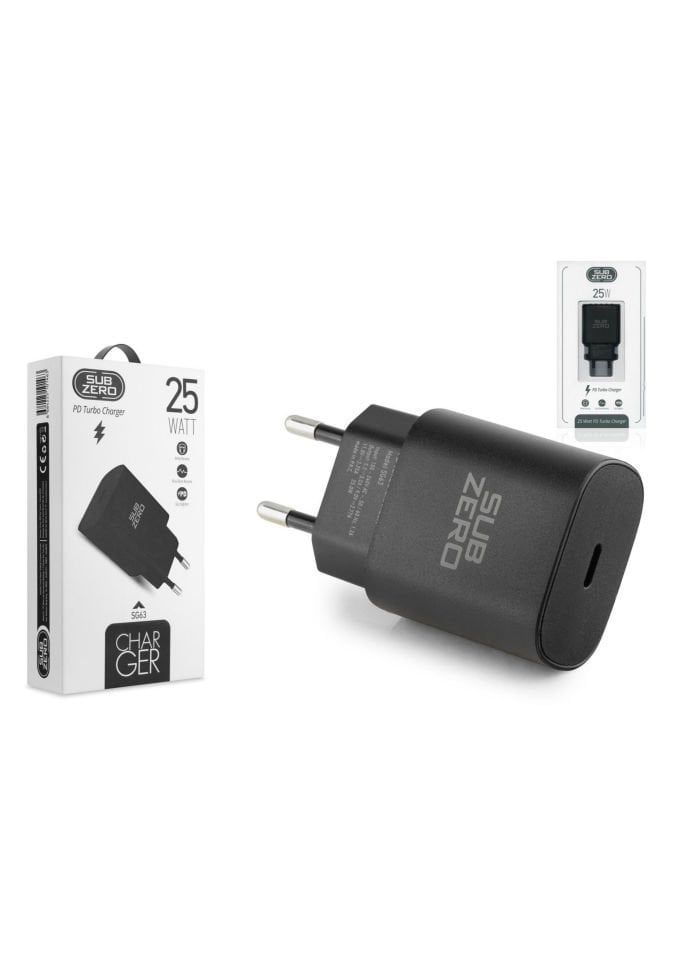 Subzero SG63 25W PD (Turbo) Type-C Girişli Ev Şarj Başlığı