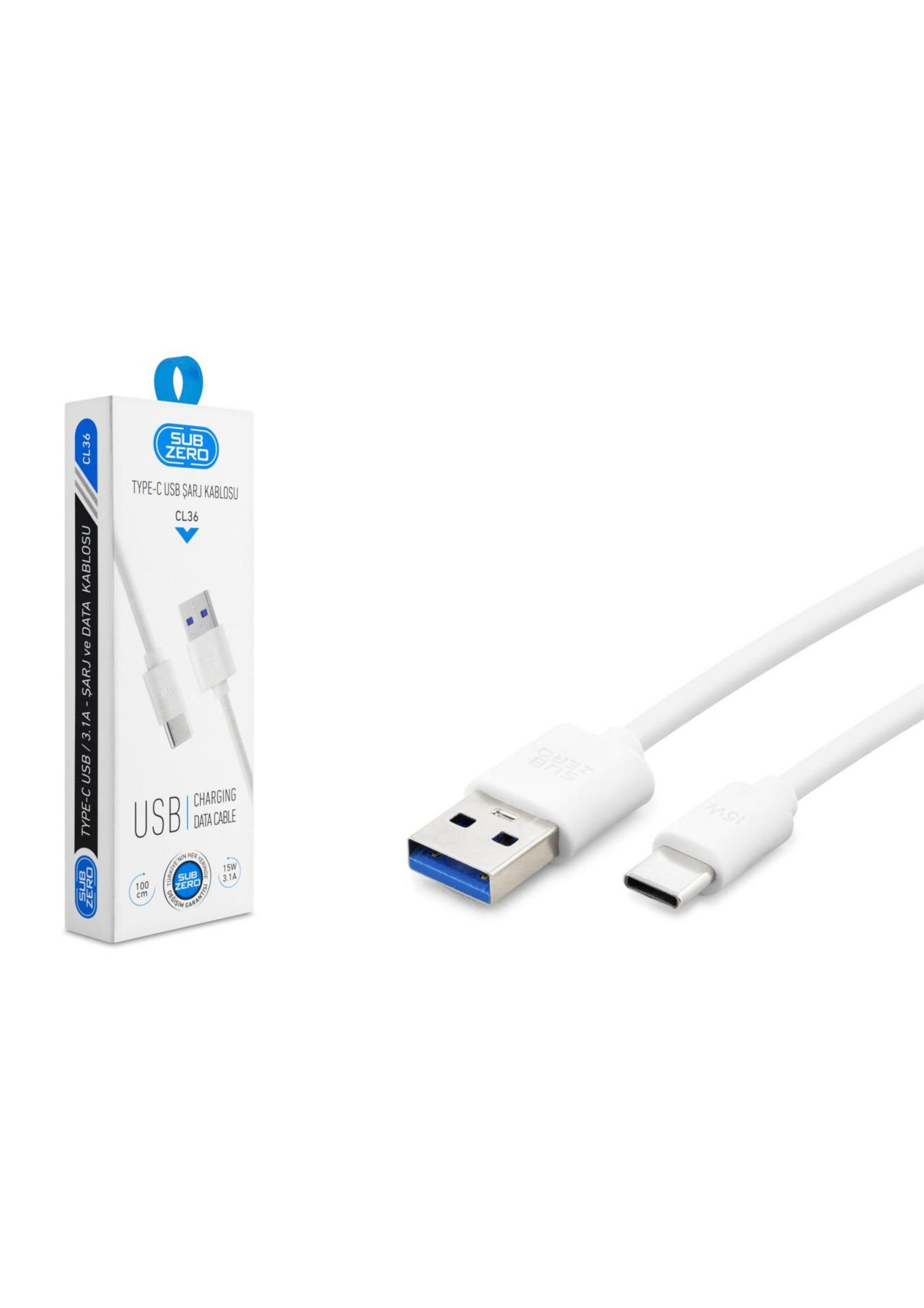 Subzero CL36 Type-C 1mt. 3.1A Hızlı Şarj Kablosu