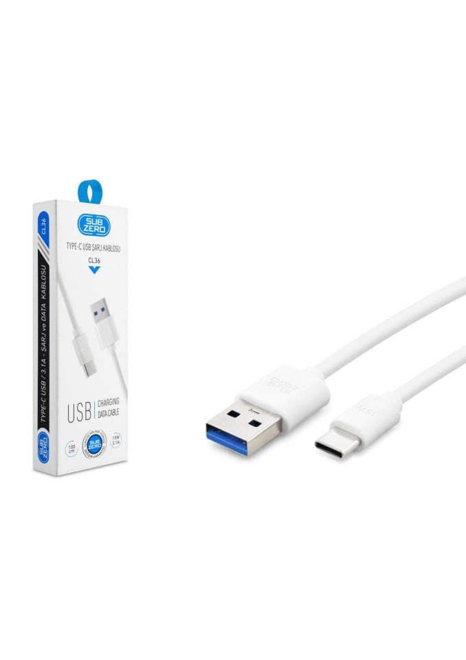 Subzero CL36 Type-C 1mt. 3.1A Hızlı Şarj Kablosu
