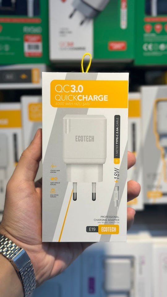 POWERWAY ECOTECH E19 3.0 TYPE-C ŞARJ SET