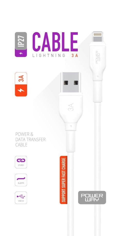 POWERWAY IP27 3A IPHONE KABLO