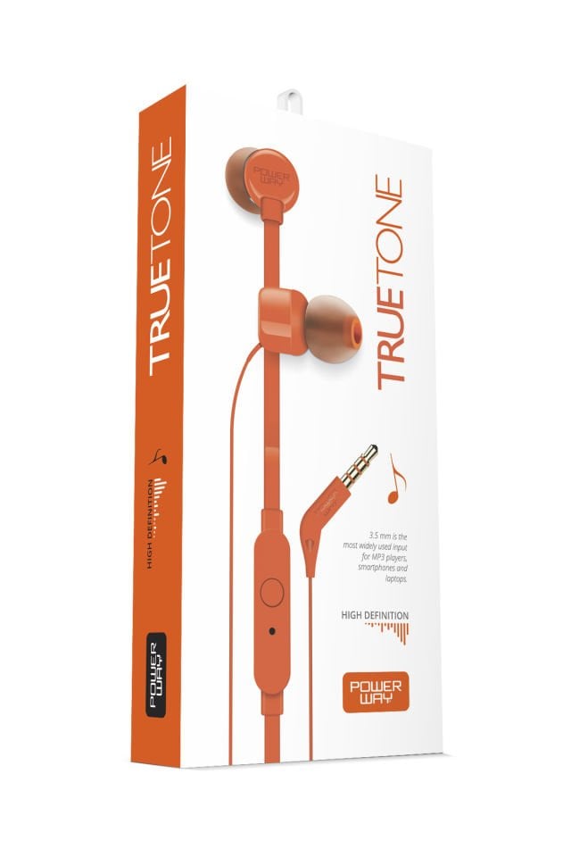 Powerway Truetone Turuncu Mikrofonlu Kulak İçi Kulaklık