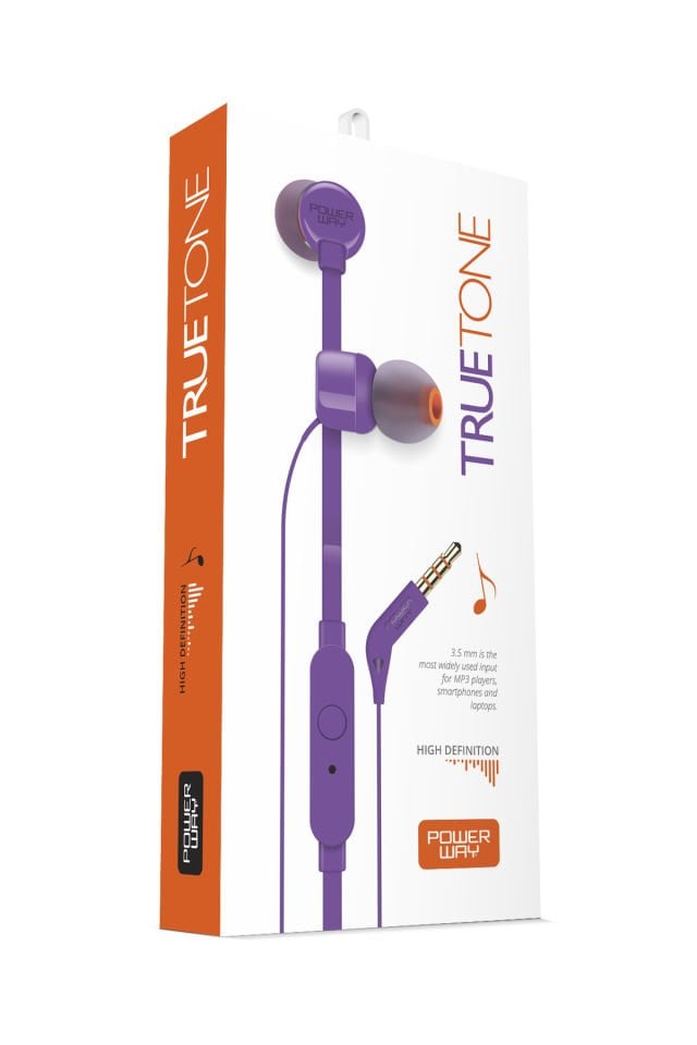 Powerway Truetone Kulak İçi Mikrofonlu Kulaklık Mor