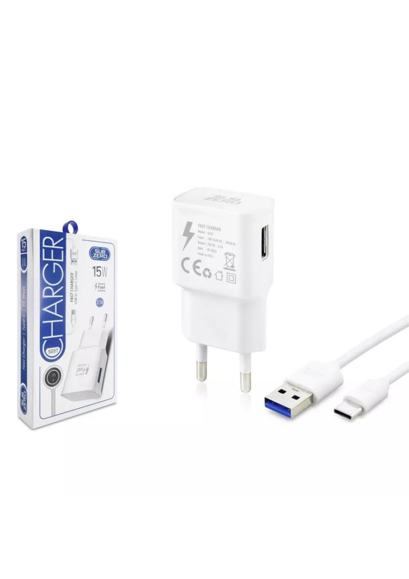 Subzero SG57 15w 3.1A Type-C Hızlı USB Ev Tipi Şarj Aleti
