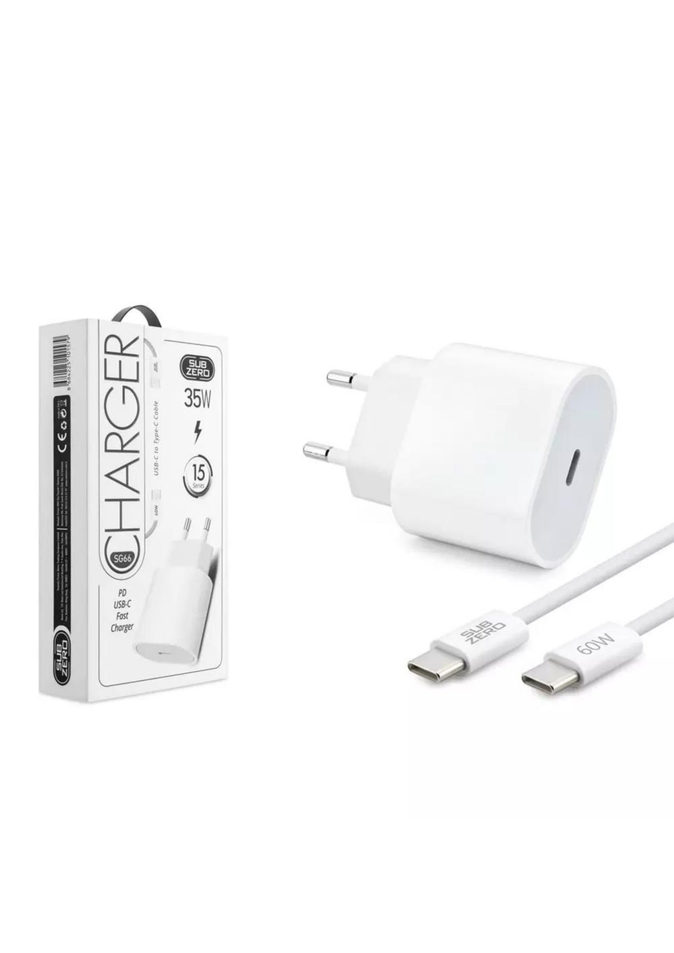 Subzero SG66 35W Pd Type-C to Type-C İphone15 Şarj Seti