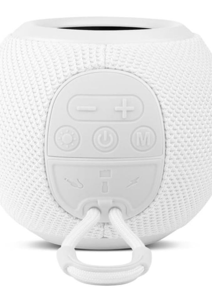 Powerway Voiceball Beyaz Usb Aux Micro Girişli Led Işıklı Bluetooth Hoparlör