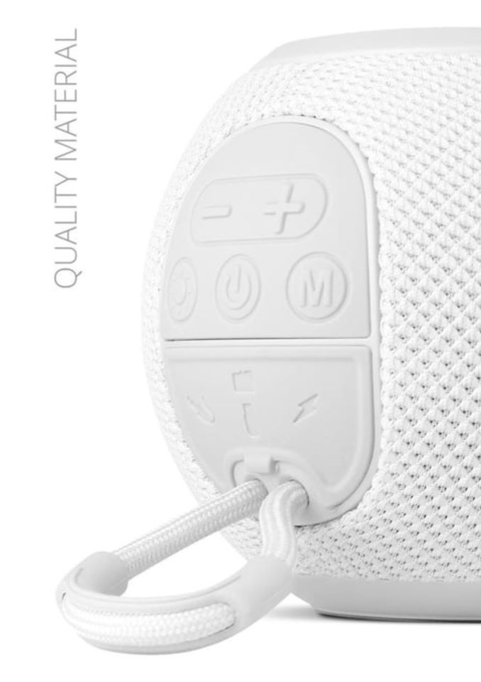 Powerway Voiceball Beyaz Usb Aux Micro Girişli Led Işıklı Bluetooth Hoparlör