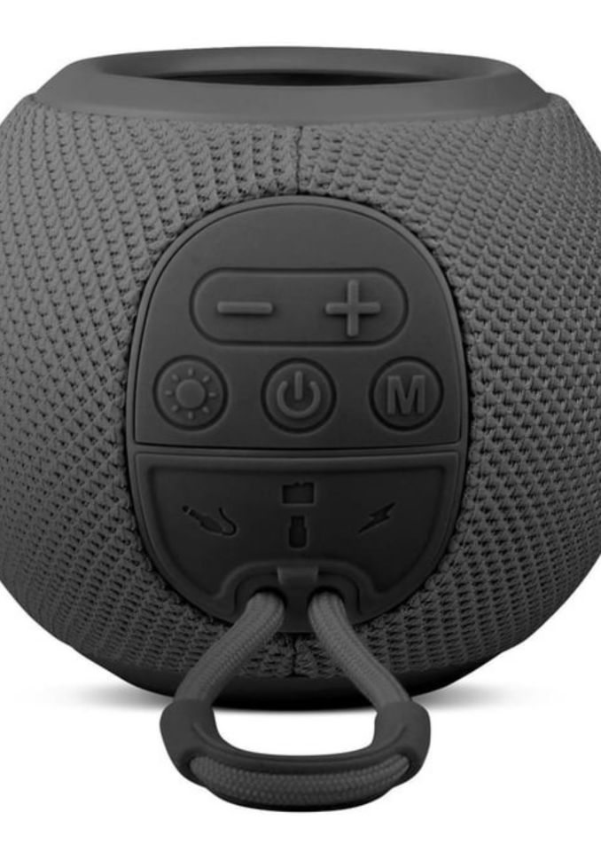 Powerway Voiceball Siyah Usb Aux Micro Girişli Led Işıklı Bluetooth Hoparlör