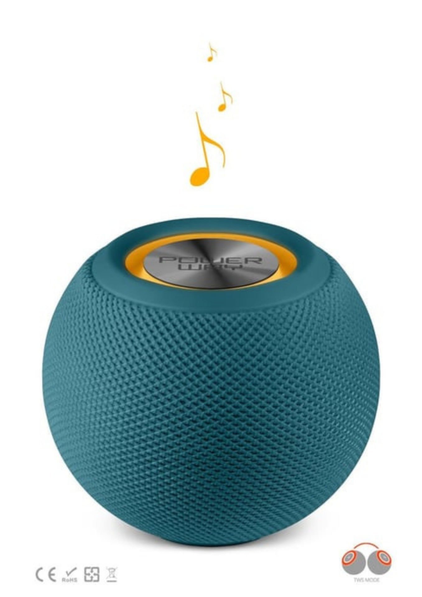 Powerway Voiceball Lacivert Usb Aux Micro Girişli Led Işıklı Bluetooth Hoparlör