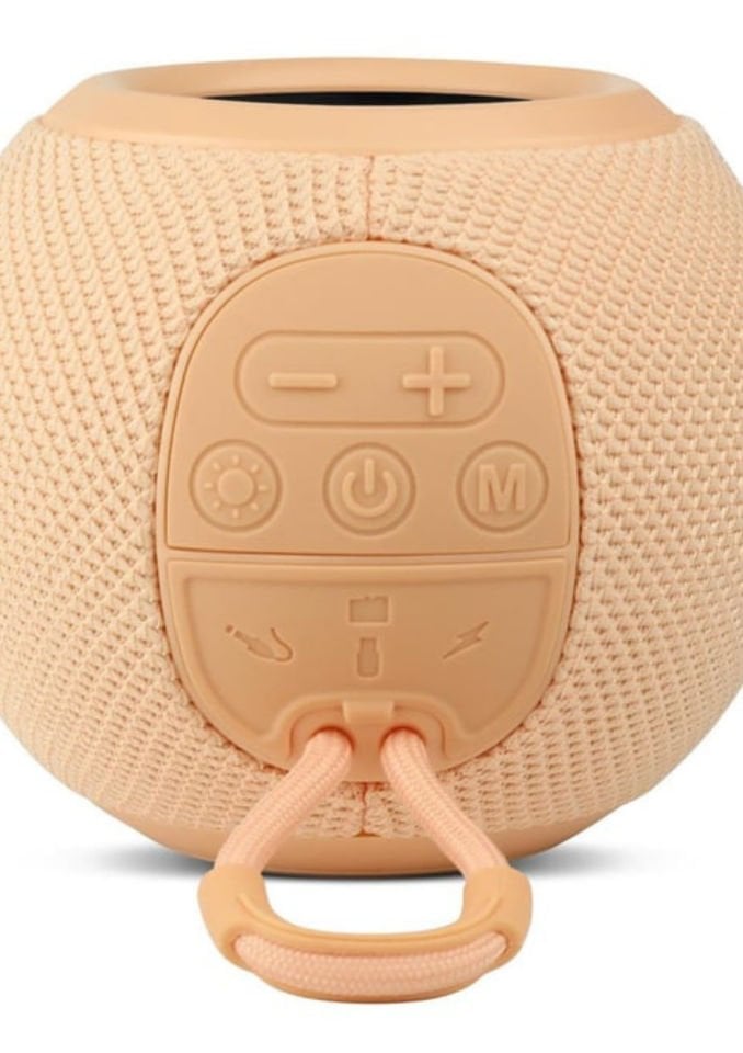 Powerway Voiceball Krem Usb Aux Micro Girişli Led Işıklı Bluetooth Hoparlör