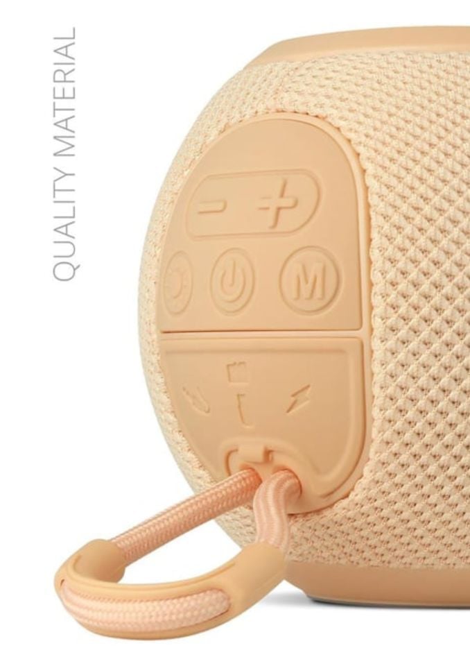 Powerway Voiceball Krem Usb Aux Micro Girişli Led Işıklı Bluetooth Hoparlör