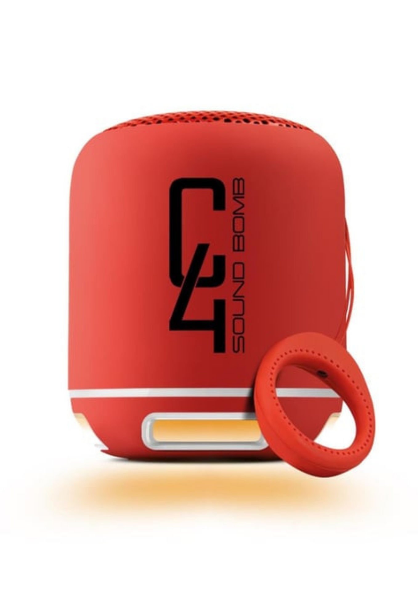 Powerway C4 Kırmızı Bluetooth Hoparlör Sese Duyarlı Led Işık