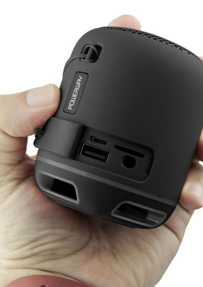 Powerway C4 Siyah Bluetooth Hoparlör Sese Duyarlı Led Işık