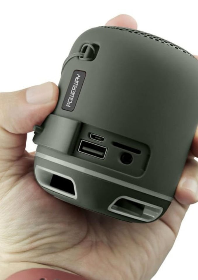 Powerway C4 Yeşil Bluetooth Hoparlör Sese Duyarlı Led Işık