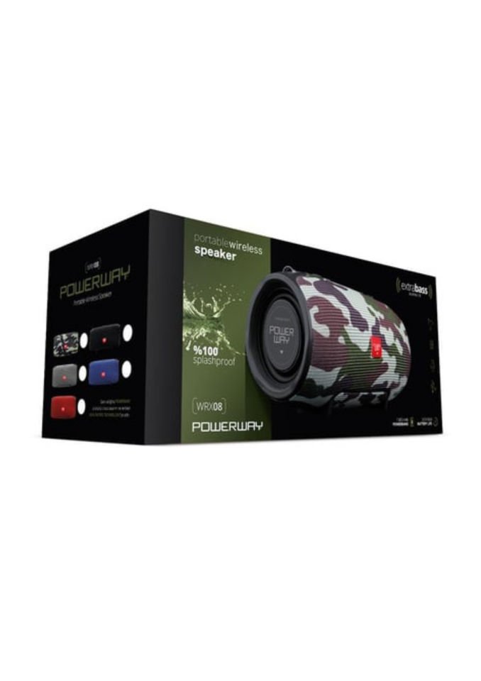 Powerway WRX08 Kamuflaj SD Kart Aux Usb Girişli Kablosuz FM Radyo Bluetooh Hoparlör