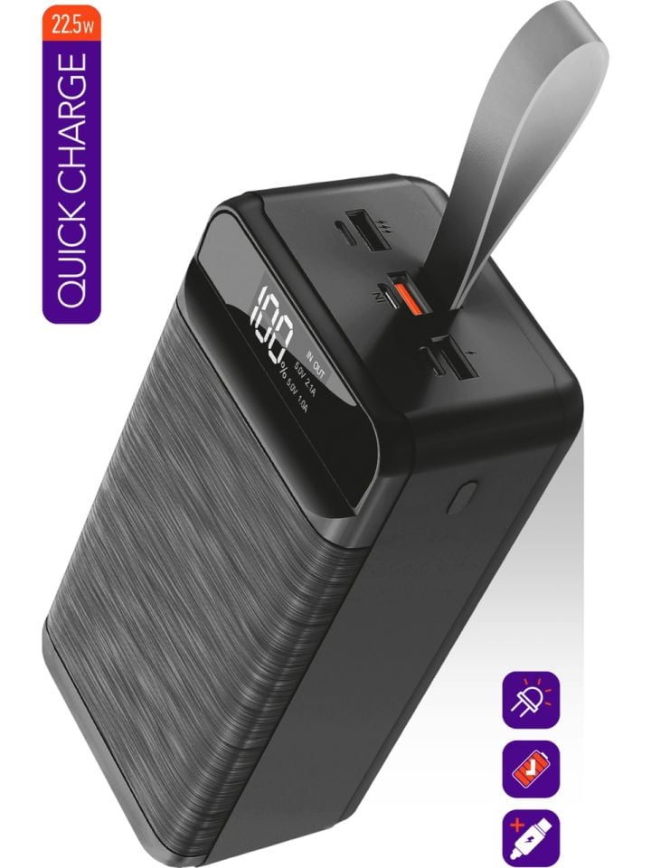 Powerway Pd 22.5W 60.000 Mah 3.0 Hızlı Şarj (Gerçek 60.000 Mah ) QC60 Powerbank