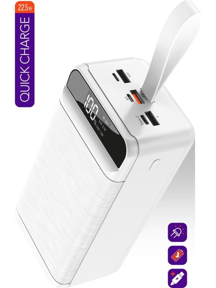 Powerway Pd 22.5W 60.000 Mah 3.0 Hızlı Şarj (Gerçek 60.000 Mah Garantili) QC60 Powerbank