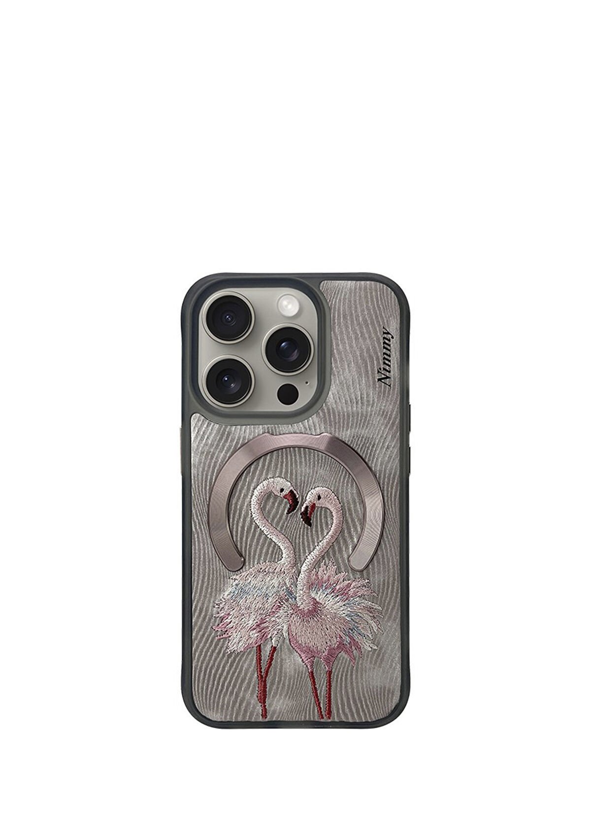 Nimmy iPhone 15 Pro Max Flamengo Series Magsafe Pembe Telefon Kılıfı