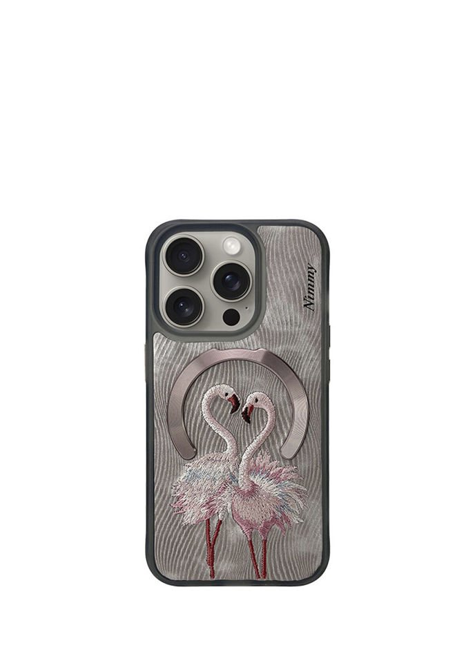 Nimmy iPhone 15 Pro Max Flamengo Series Magsafe Pembe Telefon Kılıfı