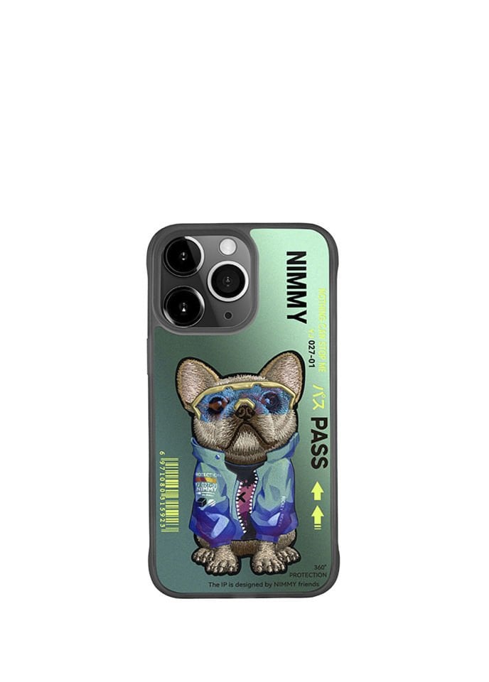 Nimmy iPhone 15 Pro Max Uyumlu Dazzle Series Dog Little Hipster Man Telefon Kılıfı