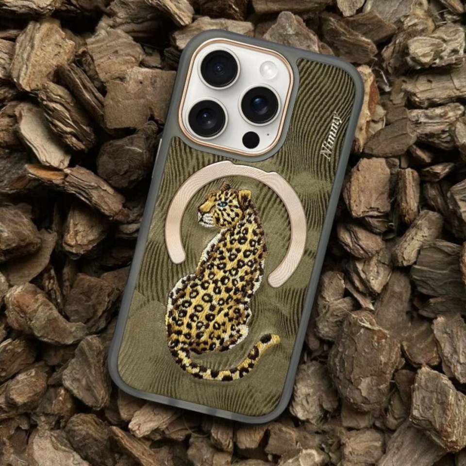 Nimmy iPhone 16 Pro Max Nakışlı Dream Animal Series Magsafe Kılıf – Leopar
