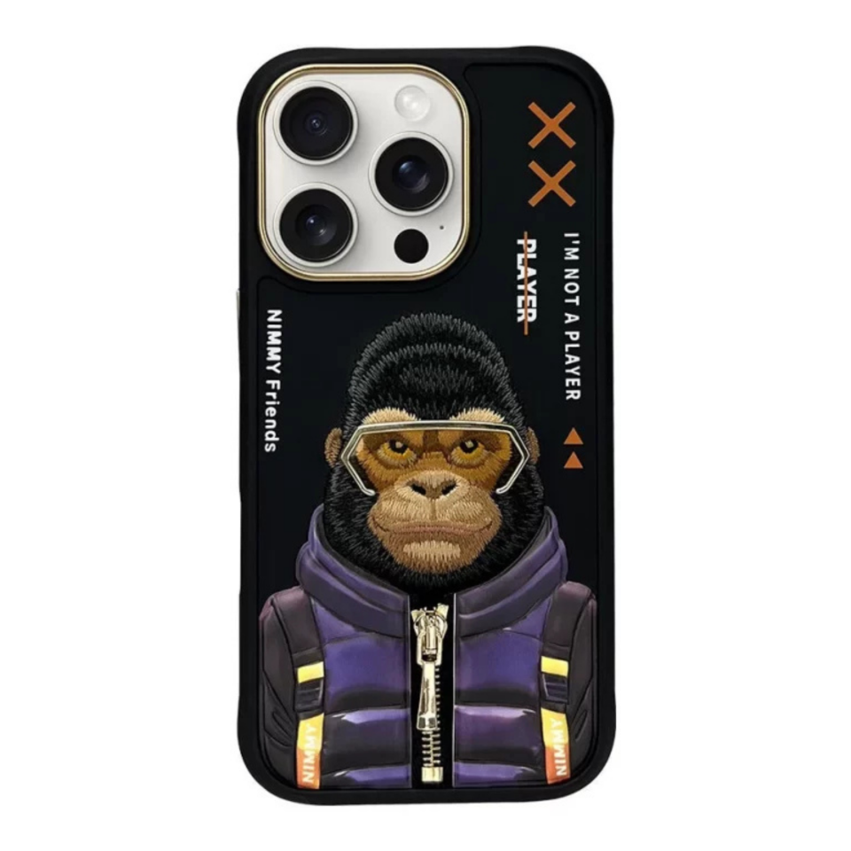 Nimmy iPhone 16 Pro Max Resmi Nakışlı Ceket Serisi Arka Kapak – Gorilla