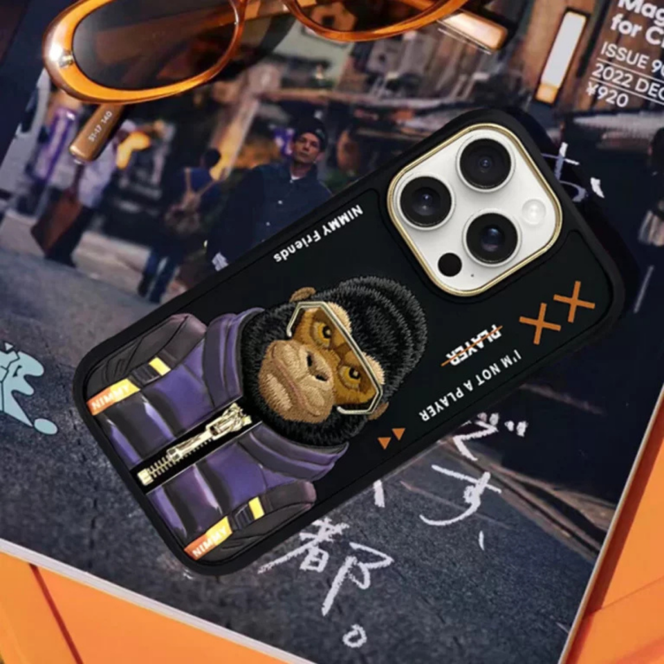 Nimmy iPhone 16 Pro Max Resmi Nakışlı Ceket Serisi Arka Kapak – Gorilla