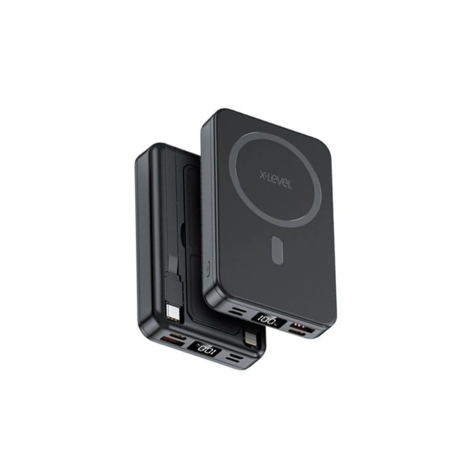 X-Level X-powermagduo 15w Magsafe Özellikli Pd 20w 10000 Mah Taşınabilir Şarj Aleti Çift Kablo Powerbank