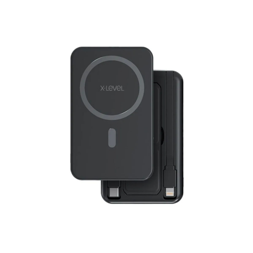 X-Level X-powermagduo 15w Magsafe Özellikli Pd 20w 10000 Mah Taşınabilir Şarj Aleti Çift Kablo Powerbank