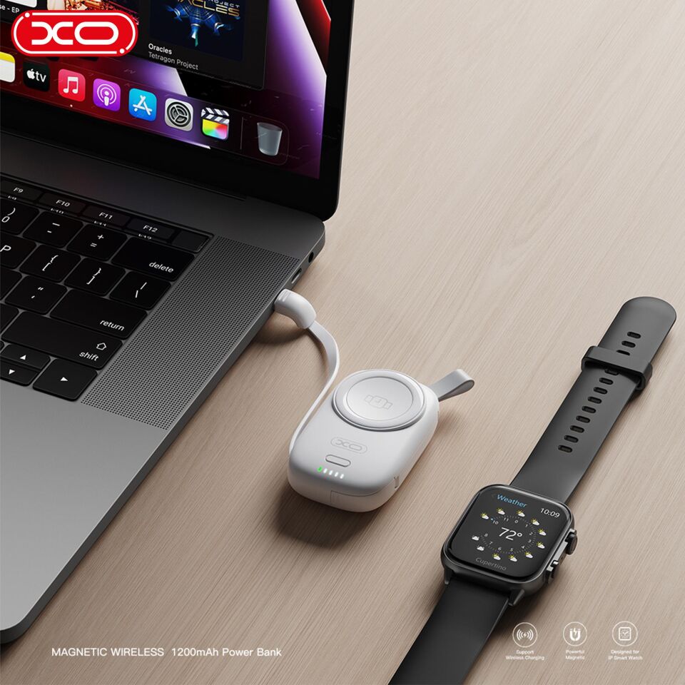 XO PR225 2.5W 1200 Mah Apple Watch Smart Watch Akıllı Saat Uyumlu Wireless Kablosuz Powerbank Şarj Aleti