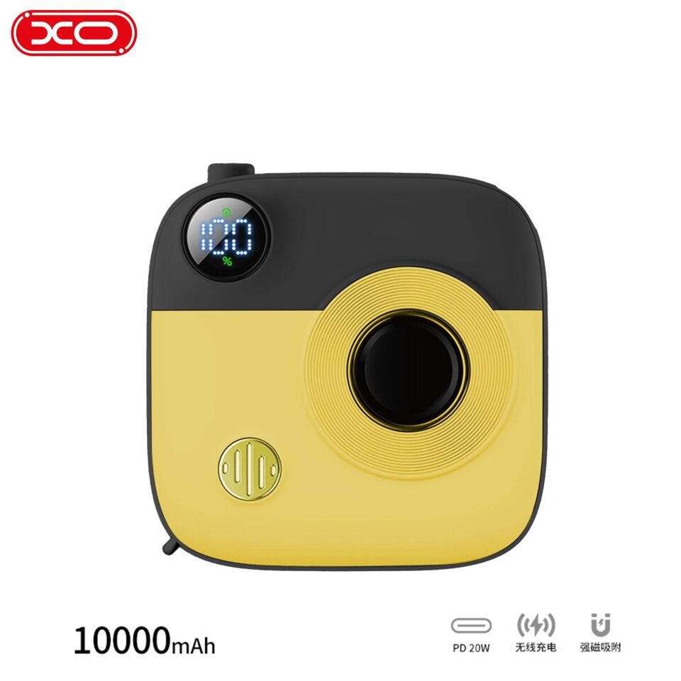 XO PR223 20W PD Fast Hızlı TYPE-C (USB-C) Kablo Çıkışlı MagSafe Uyumlu Wireless Kablosuz 2 in 1 Ekranlı Powerbank Şarj Aleti