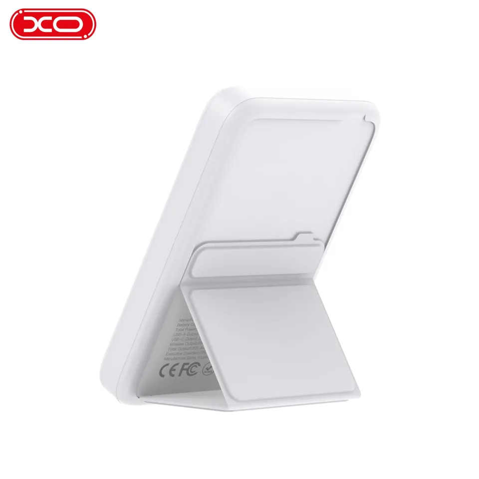 XO PR211 38.5W PD Hızlı Fast TYPE-C (USB-C)  USB-A Çift Çıkışlı Stant Özellikli MagSafe Uyumlu Kablosuz Wireless 10000 Mah Powerbank Şarj Aleti