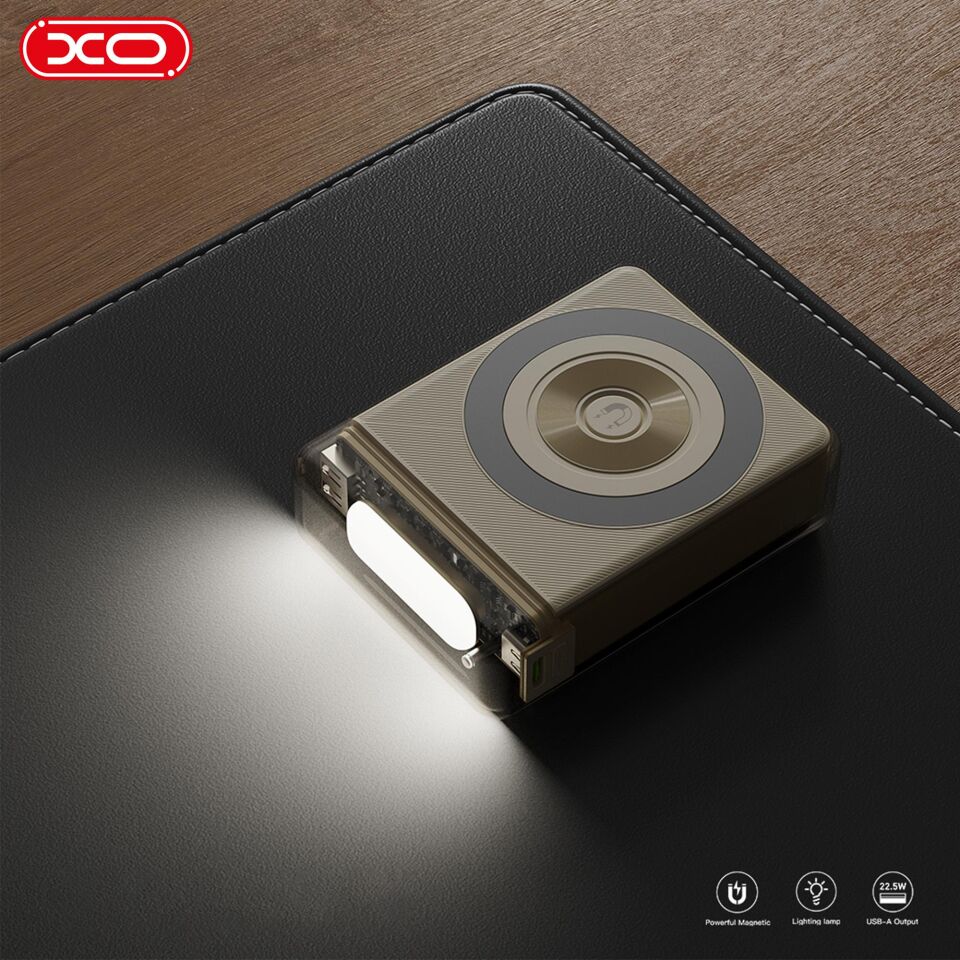 XO PR226 38.5W PD Hızlı Fast TYPE-C (USB-C)  USB-A Çift Çıkışlı MagSafe Uyumlu Kablosuz Wireless 10000 Mah Powerbank Şarj Aleti