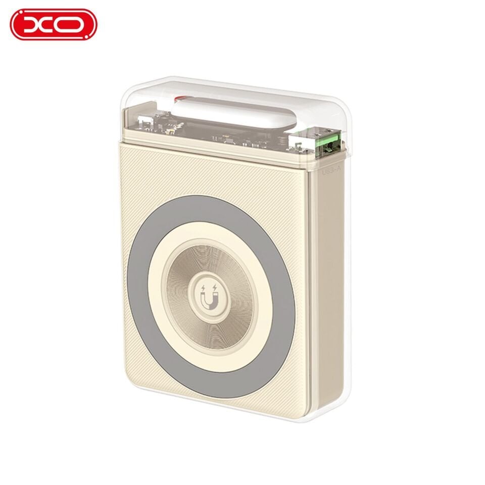 XO PR226 38.5W PD Hızlı Fast TYPE-C (USB-C)  USB-A Çift Çıkışlı MagSafe Uyumlu Kablosuz Wireless 10000 Mah Powerbank Şarj Aleti