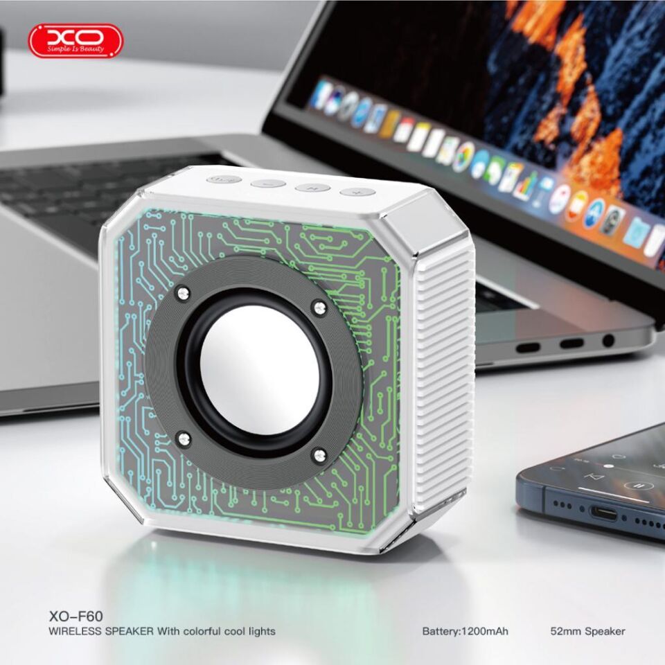 XO F60 3W 52mn SD Kart FM Radyo Destekli RGB Led Işıklı Wireless Bluetooth Kablosuz Speaker Hoparlör