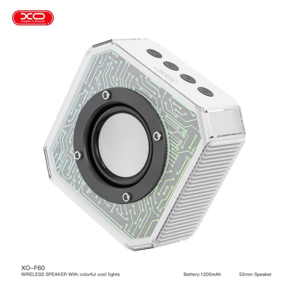 XO F60 3W 52mn SD Kart FM Radyo Destekli RGB Led Işıklı Wireless Bluetooth Kablosuz Speaker Hoparlör