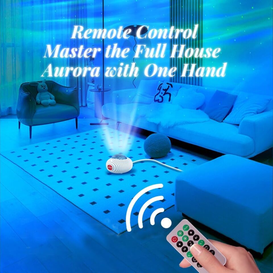 XO Galaksi Yıldız Projeksiyon Lambası YH12 – 14 Farklı Renkli Işık Gösterileri, Bluetooth Hoparlör, Uzaktan Kumanda ile Müzik ve Projeksiyon Efektleri, Beyaz