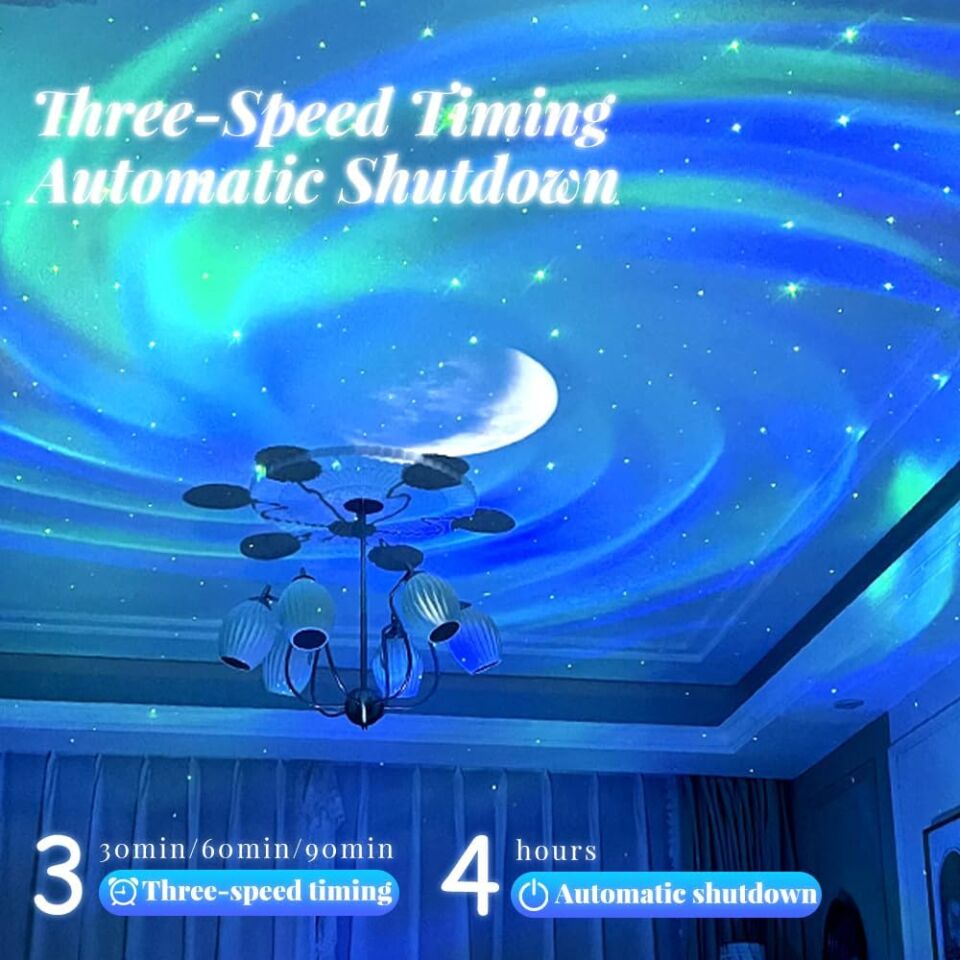 XO Galaksi Yıldız Projeksiyon Lambası YH12 – 14 Farklı Renkli Işık Gösterileri, Bluetooth Hoparlör, Uzaktan Kumanda ile Müzik ve Projeksiyon Efektleri, Beyaz