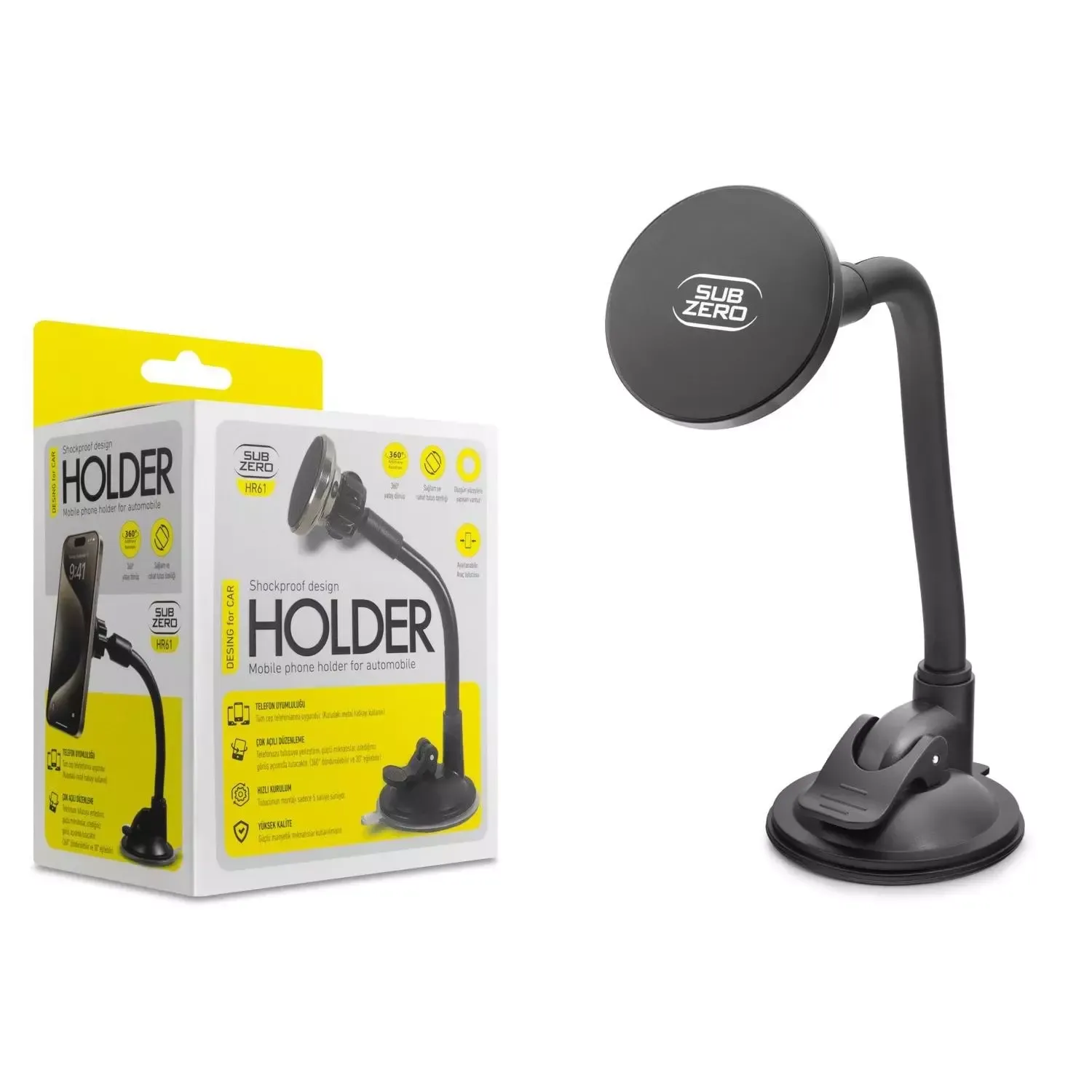 Subzero HR61 Magnetic Ektra Güçlü Metal Telefon Tutacağı