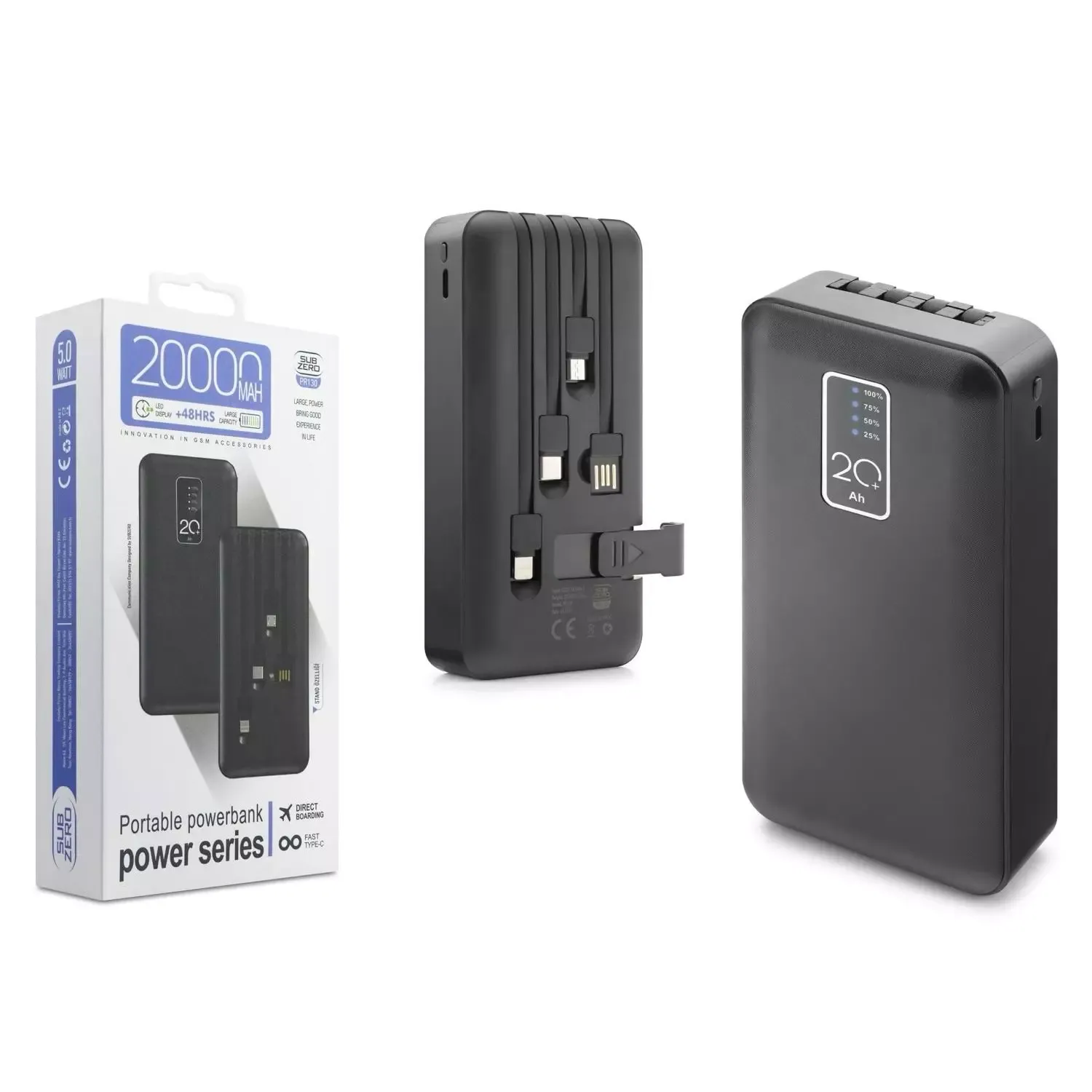 Subzero PR130 20.000 Mah Kablolu Standlı Powerbank