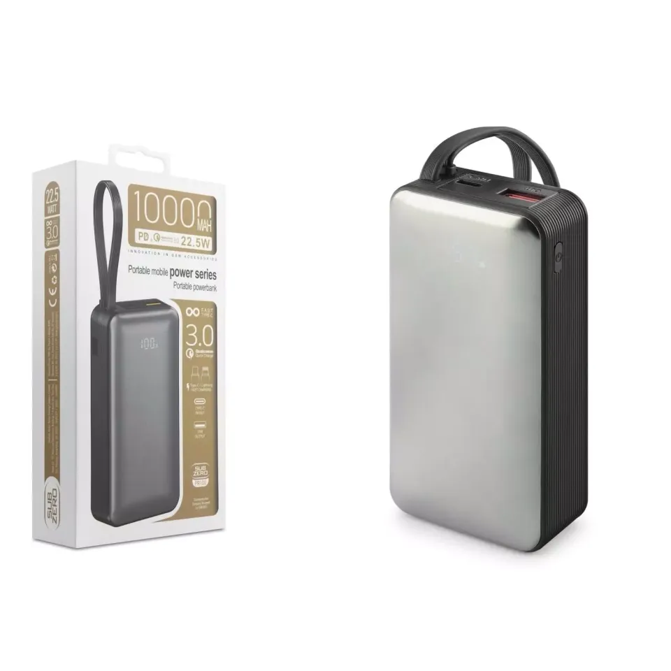 Subzero PR100 10.000 Mah Led Ekranlı PD 22.5W Hızlı Powerbank